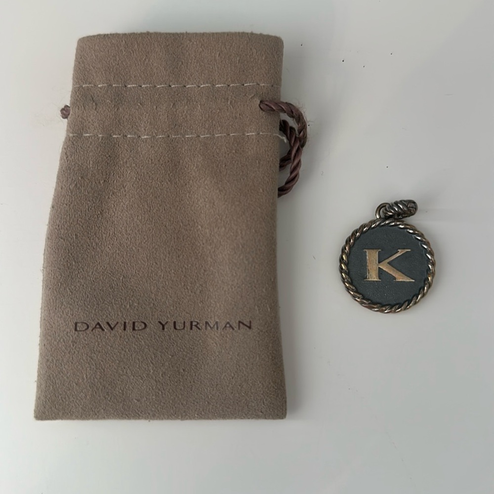 David Yurman Initial “K” Sterling Silver Charm